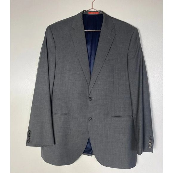 Cremieux Collection Mens Loro Piana Wool Long Sleeve Blazer Coat Suit Gray 44R - Picture 1 of 10